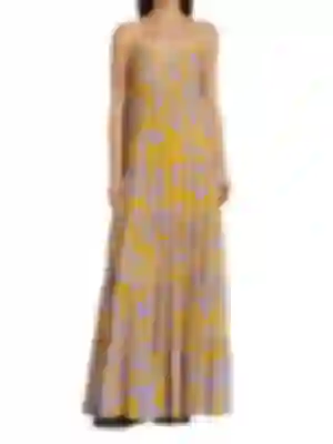 Rodeo RHODE Josephine Tiered Abstract Print Maxi Dress