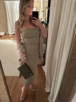 Rodeo  ZARA - STRAPLESS LINEN BLEND DRESS