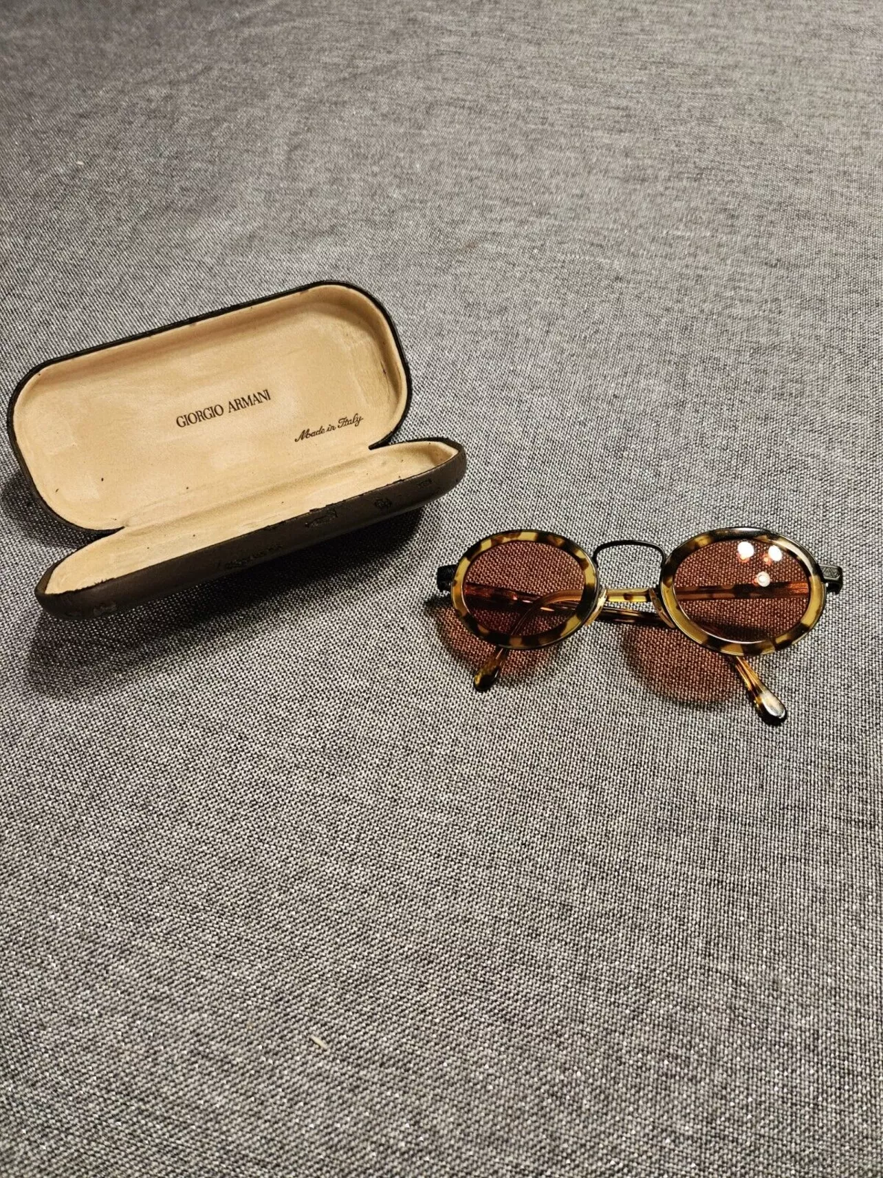 S08 GIORGIO ARMANI ジョルジオアルマーニ べっ甲柄 セルフレーム カラーレンズサングラス イエロー/ブラウン 308 GIORGIO ARMANI - S08 GIORGIO ARMANI ジョルジオアルマーニ べっ甲柄