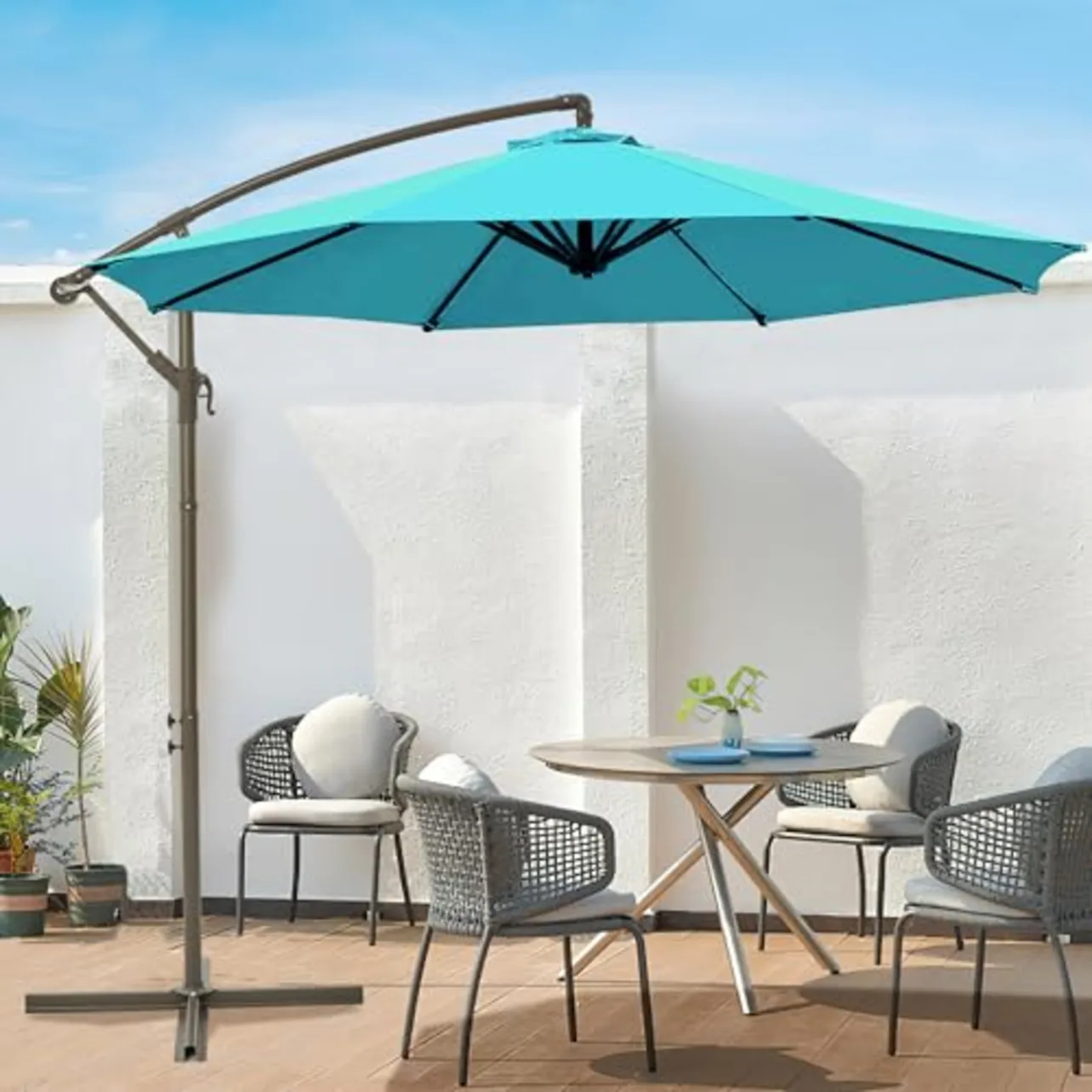 Rodeo  Ayge - Ayge 10ft Offset Cantilever Hanging Outdoor Patio Umbrella  Market Umbrella UV Resistant with Easy Tilt,Heavy-Duty Pool Umbrella for  Lawn, Backyard,Gar