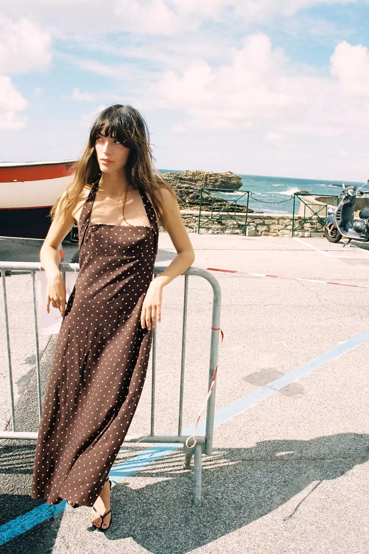 Rodeo – ZARA - LINEN BLEND POLKA DOT MIDI DRESS