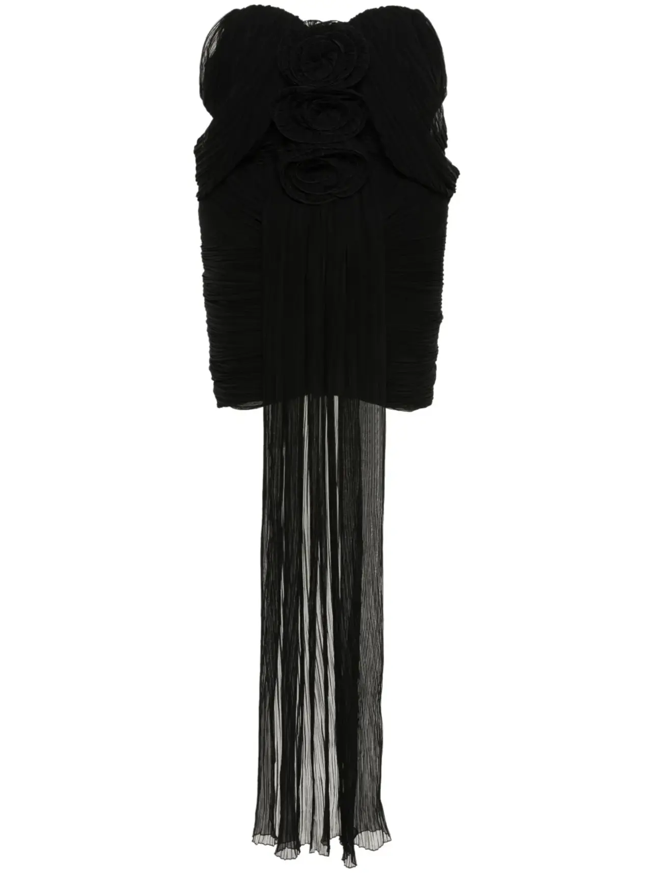 Rodeo Magda Butrym - Magda Butrym off-shoulder pliss mini dress - Black Rodeo Magda Butrym - Magda Butrym off-shoulder pliss mini dress - Black