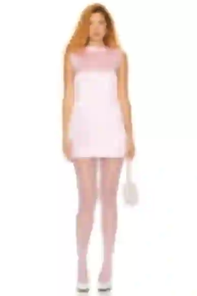 strapless open back dress HELSA Rose Pink Scarlet Maxi Knit Dress UK XS main image 0