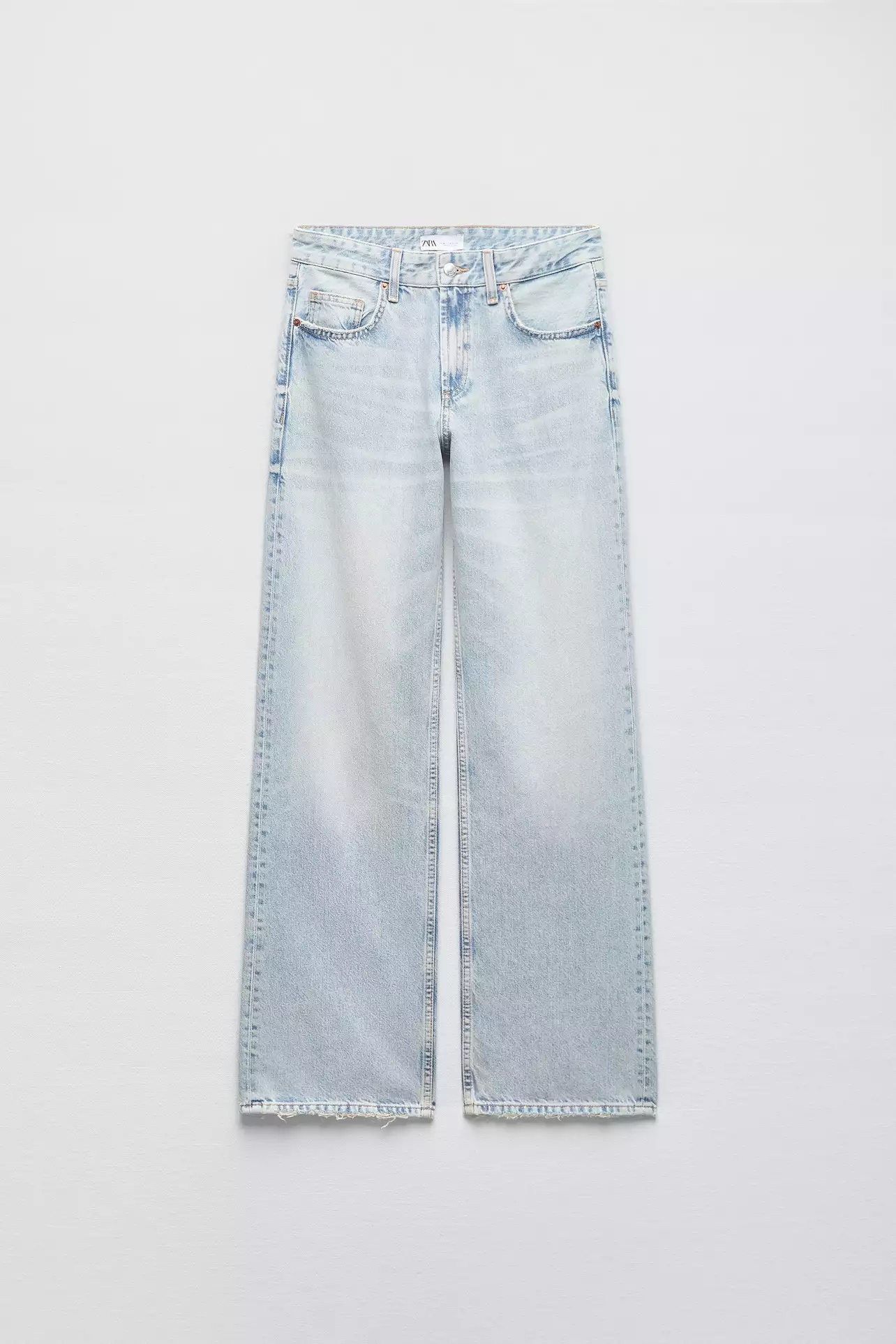 Mid Waist Jeans Zara Jean Wide Leg Full Length Zara Jeans Zara Trf