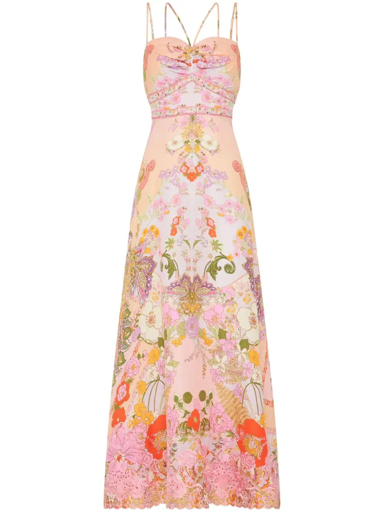 chinese dress ladies CAMILLA FLORAL MAXI DRESS  TDWexclusives