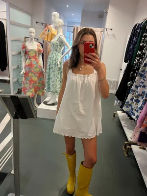 dôen almadia crochet-trimmed ramie mini dress Rodeo – DÔEN