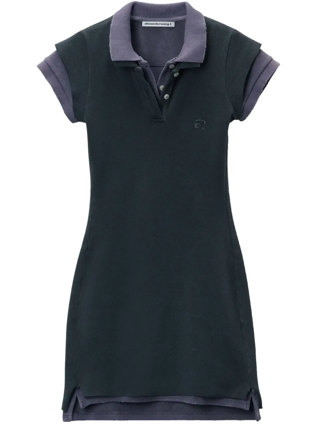 alexander wang blue dress ALEXANDER WANG electric blue half peplum crew neck knitted dress M main image 0