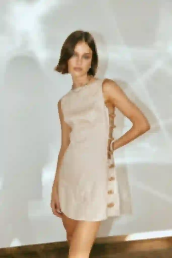 tia linen mini dress olive The Best 29 Linen Dresses to Wear This Summer