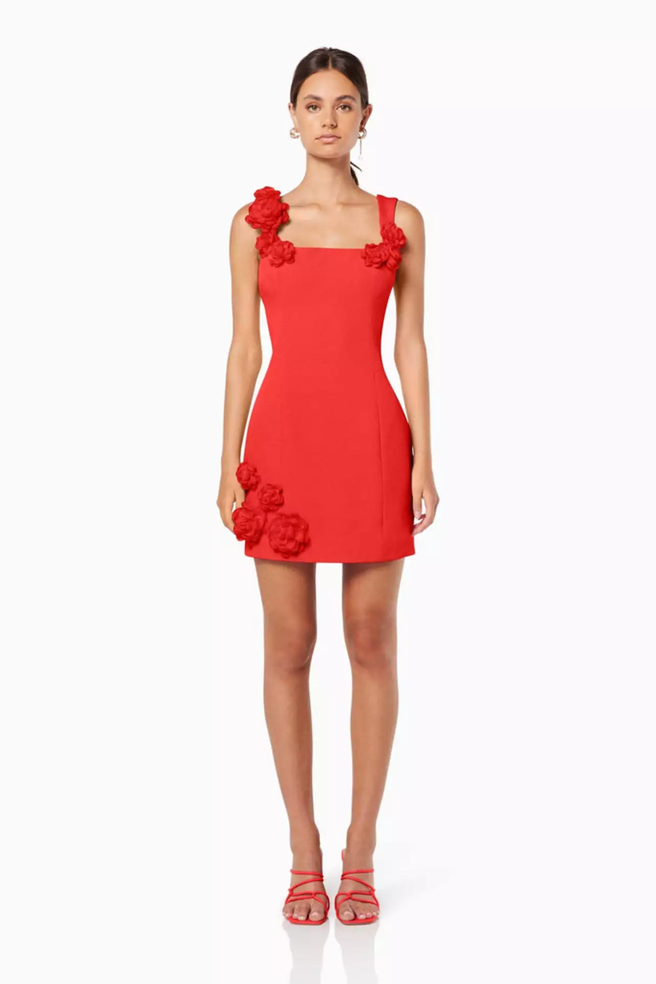 open lace back dress Kimberly Tie Mini Dress - Red - M
