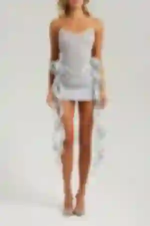 knee length dresses for ladies The Draped Shoulder Mini Dress main image 0