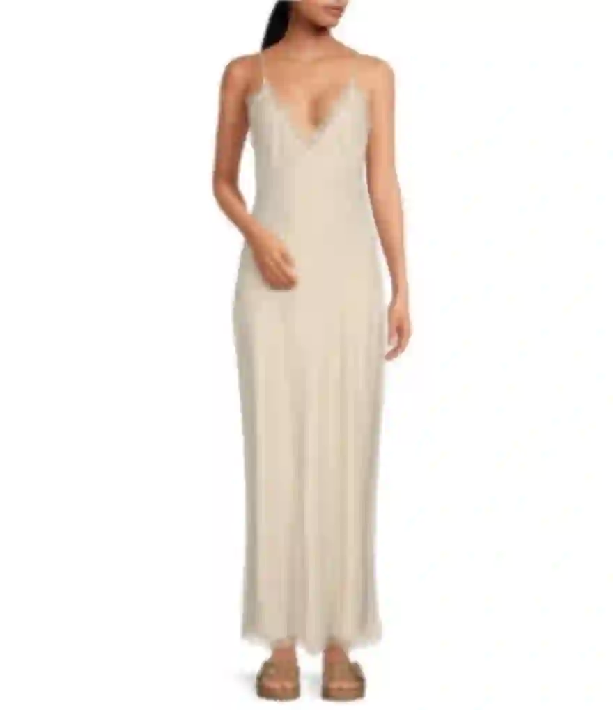 white christmas dresses Black Lace Cut-out Long Silk Slip Dress