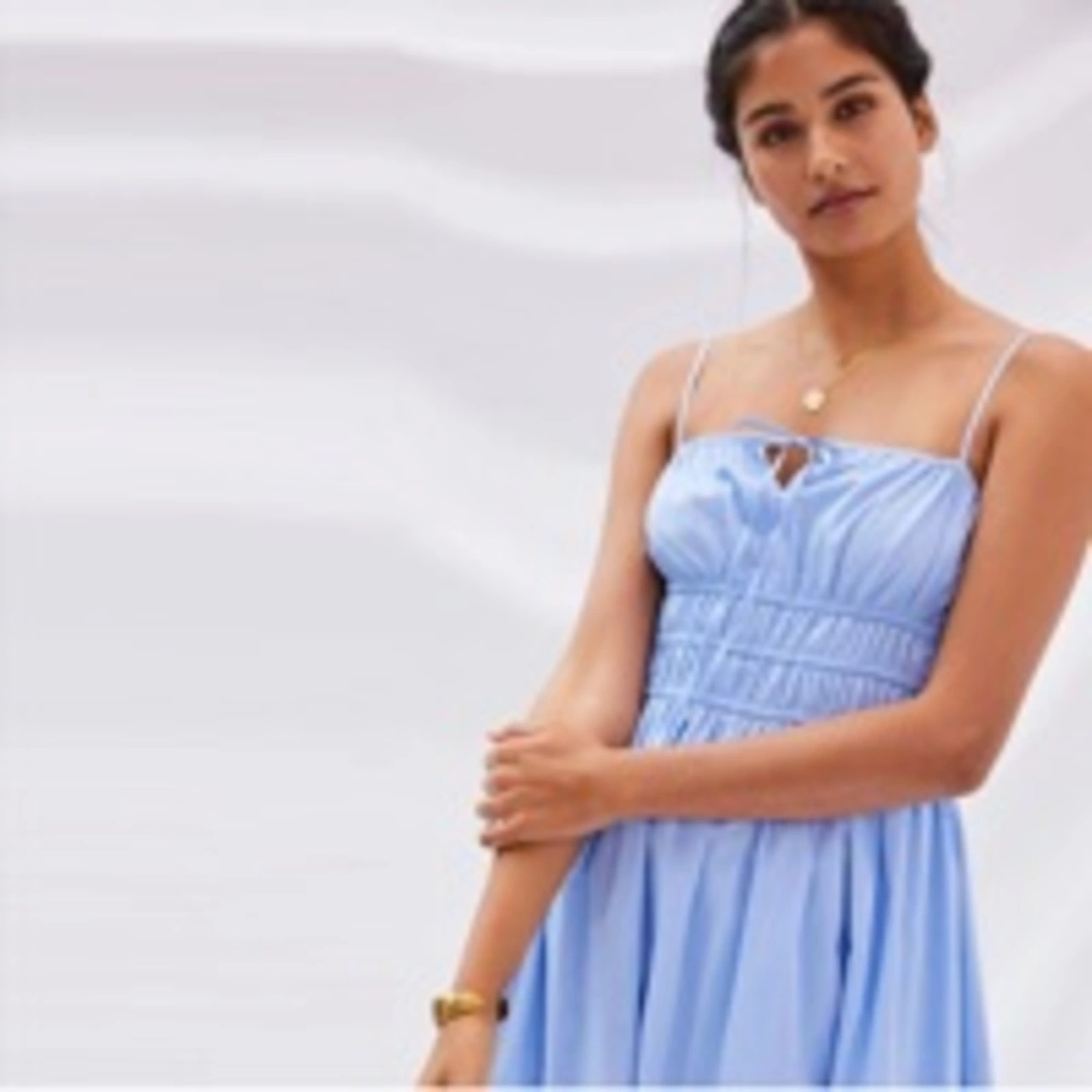 blue midi slip dress LIGHT BLUE MIDI SLIP DRESS