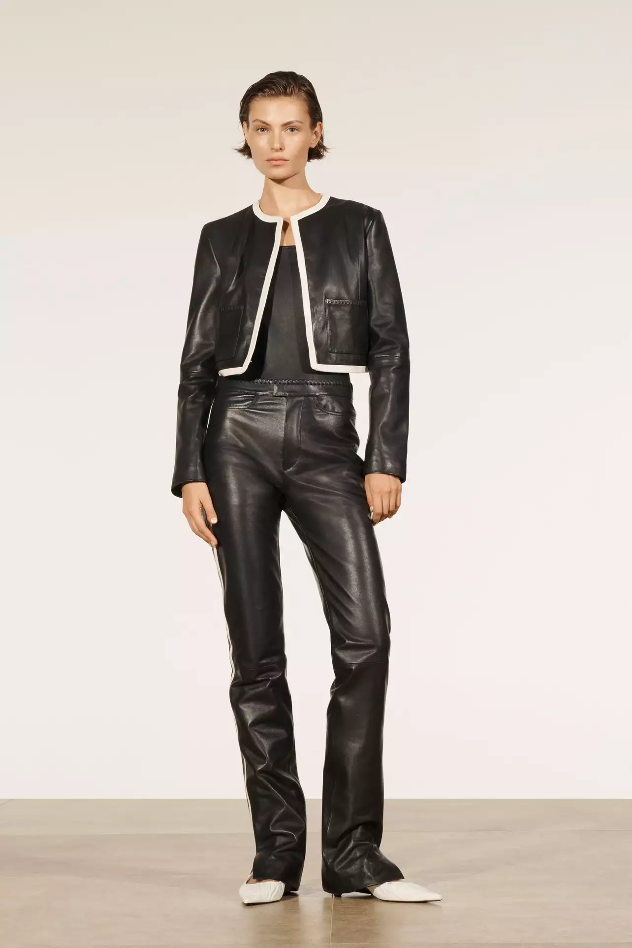 Leather Jacket Zara Black Leather Pants FAUX LEATHER TROUSERS - Main Image