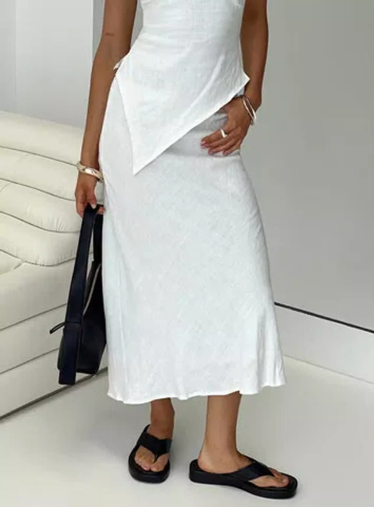 open lace back dress Nellie Mini Dress White main image 1