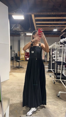Rodeo  Bergdorf Goodman - SACAI x Carhartt Apron Flared Pleated Overall  Dress