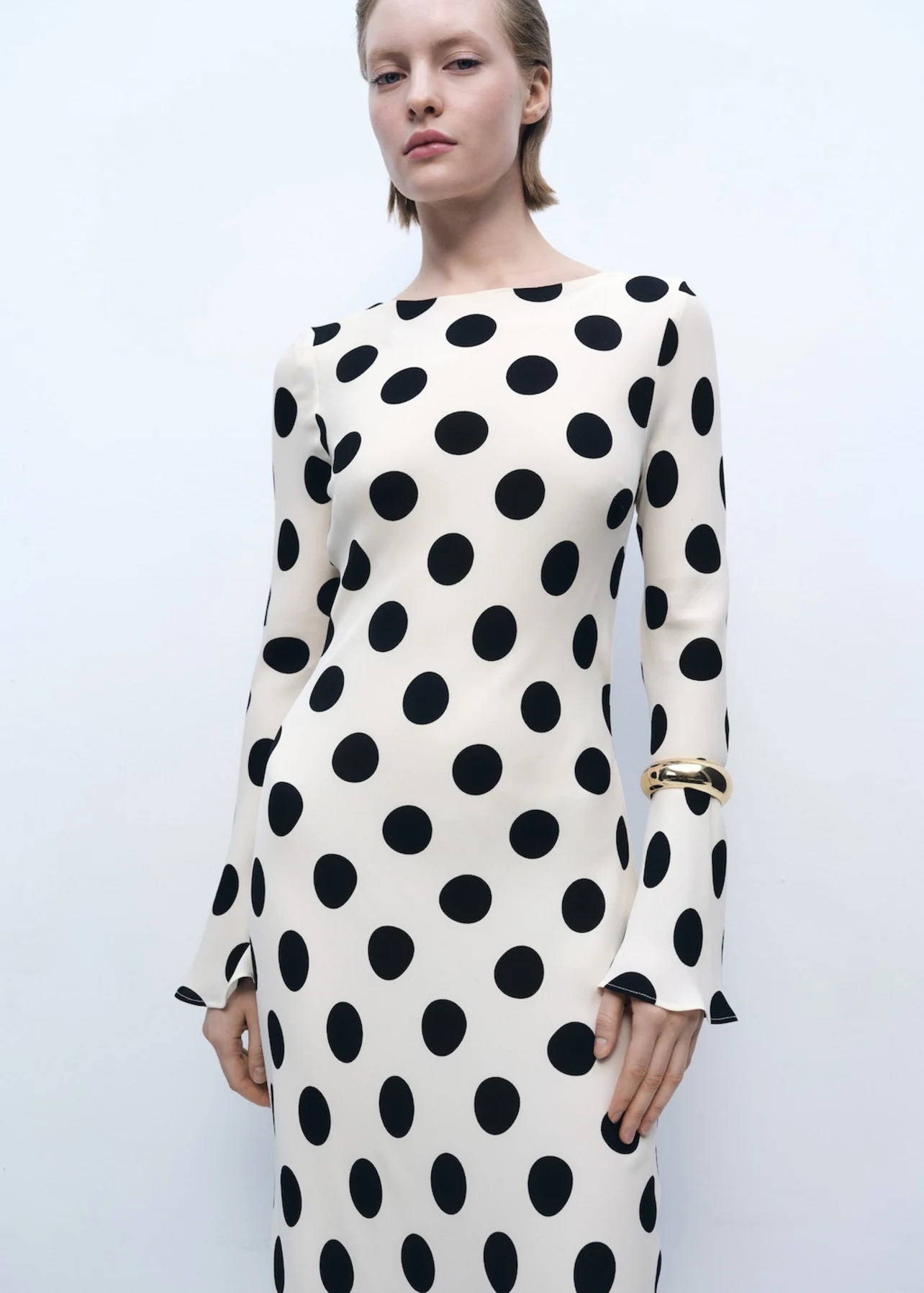 slim fit dress slacks Sofia Merino Wool Fit & Flare Dress main image 1