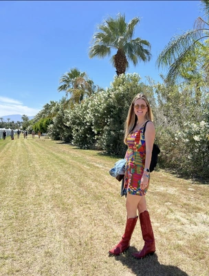 Rodeo  FARM RIO ACTIVE - Red Paisley Scarf Knit Mini Dress