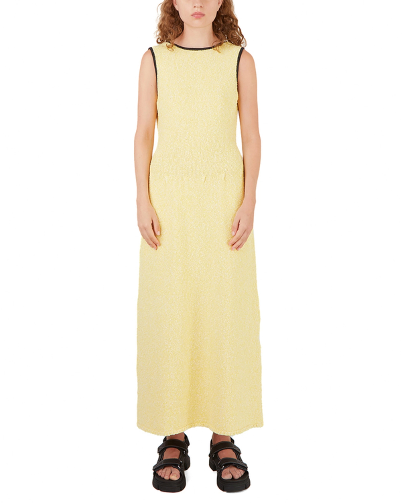 Rodeo  Garmentory - Ganni Certified Organic Cotton Slub Midi Dress -  Yellow on Garmentory