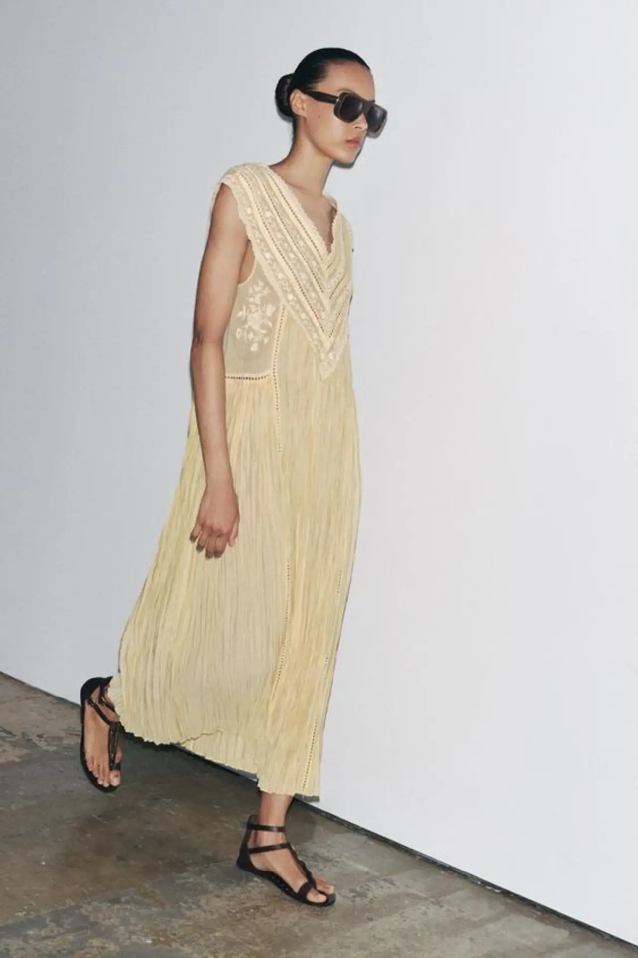 ★ZARA★ ZW COLLECTION CHECK PLEATED DRESS ZW COLLECTION CHECK PLEATED DRESS - Toffee | ZARA Spain