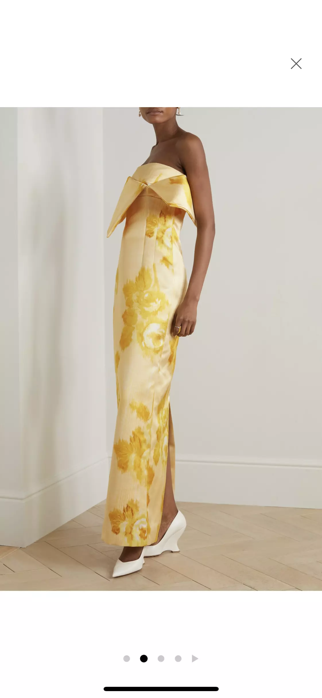 slim fit dress slacks Gold Metallic Seersucker Mara Midi Dress main image 0