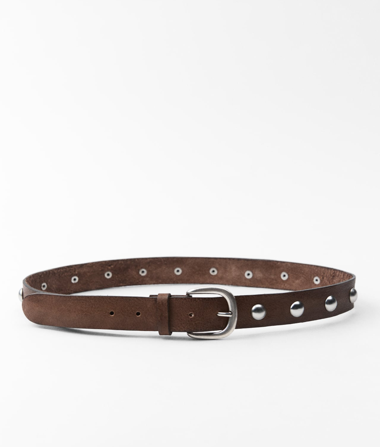 Zara Studded Leather Belt Zara Silver Studded Black Leather Belt - Etsy Australia main image 4