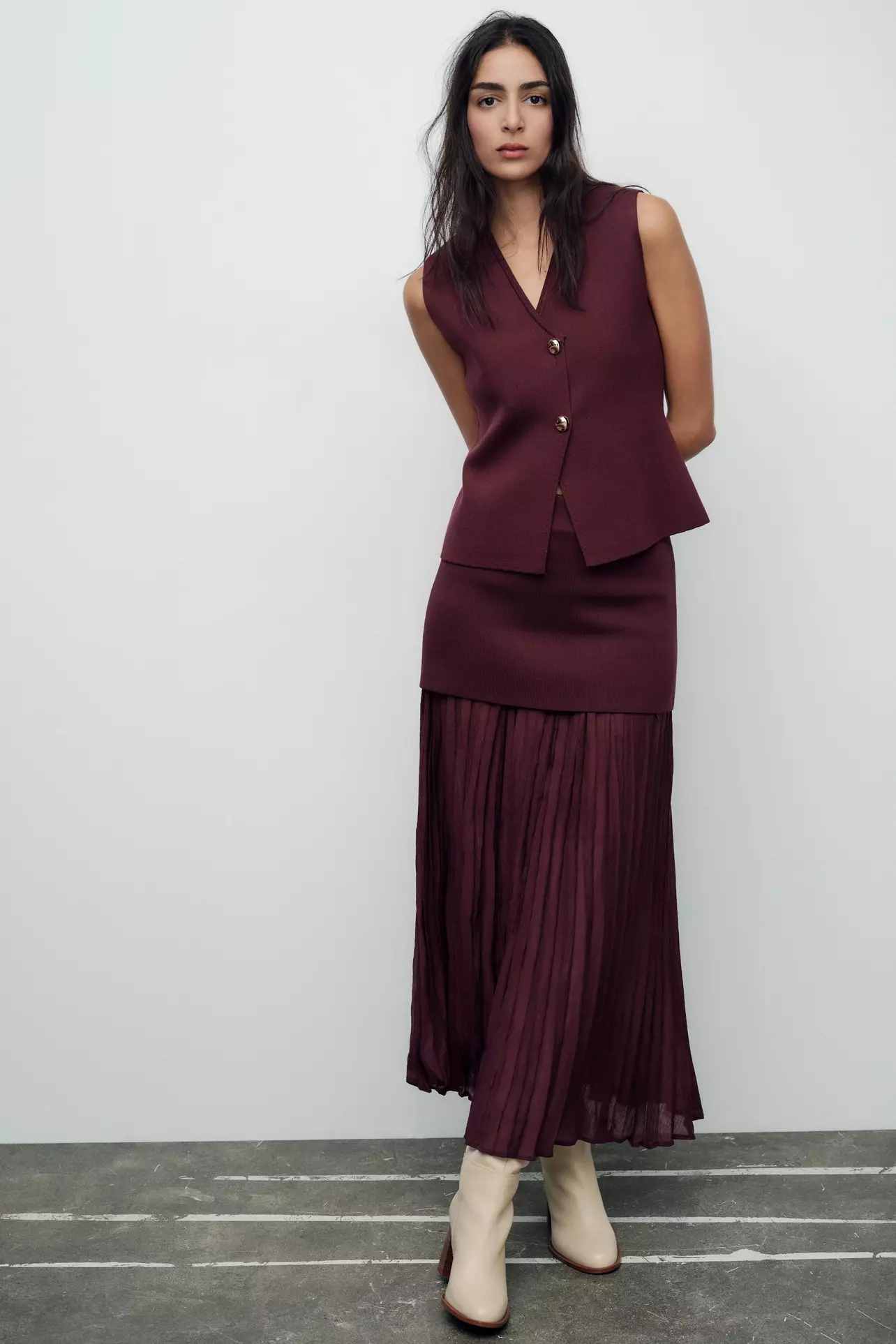 Rodeo – ZARA - MIXED PLEATED KNIT SKIRT