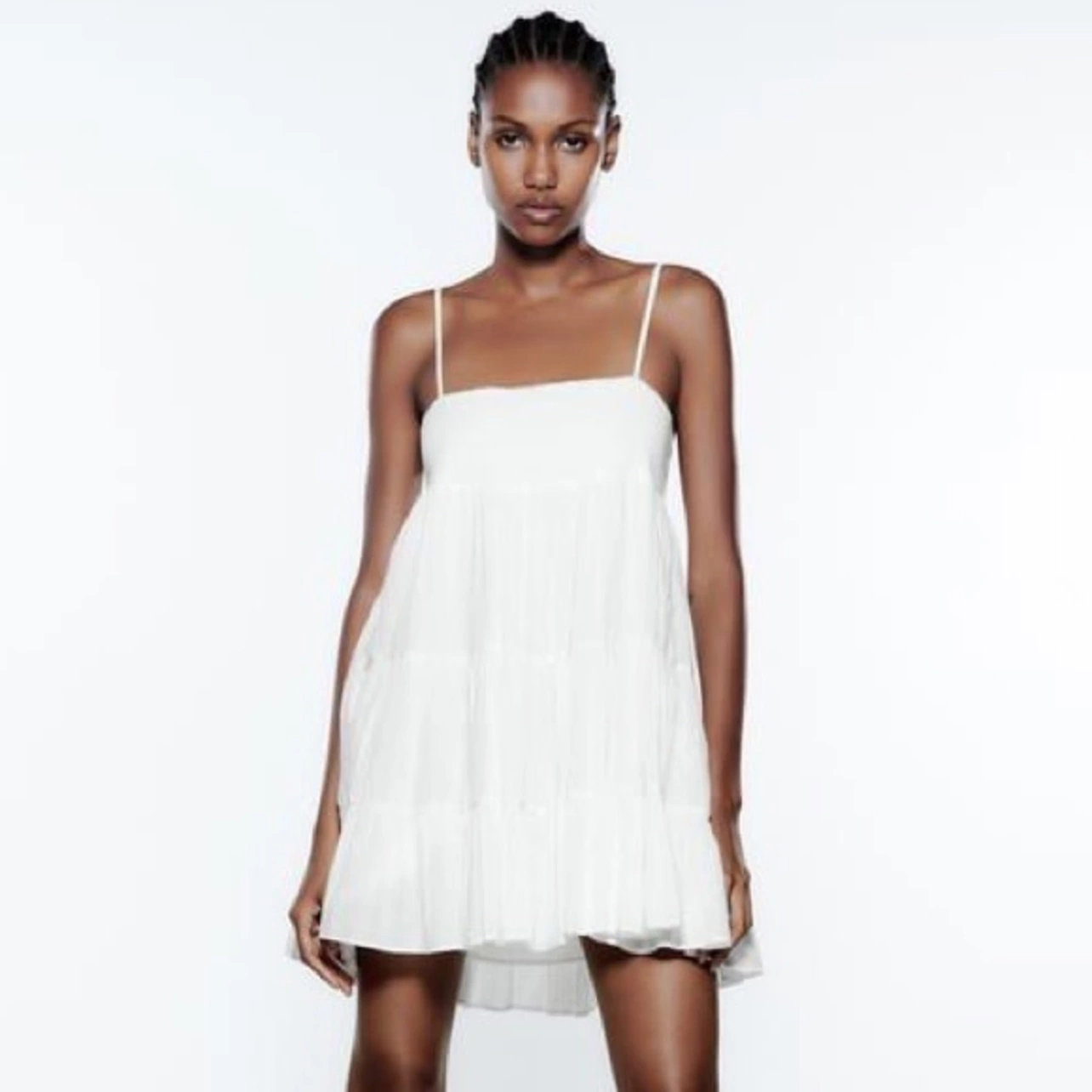 zara white dress