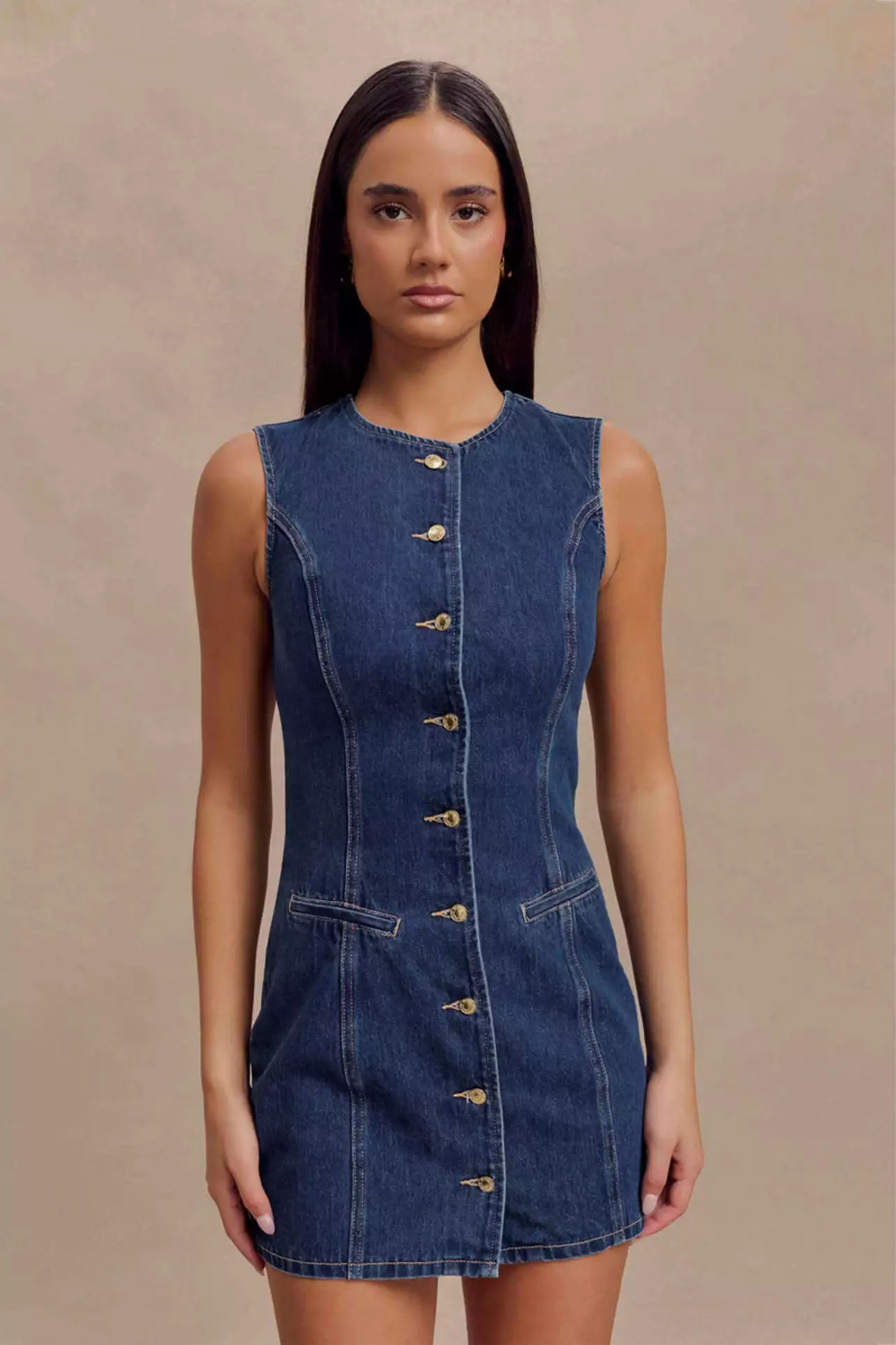 【正規品】andmary Bonnie denim mini dress andmary Bonnie denim mini dress
