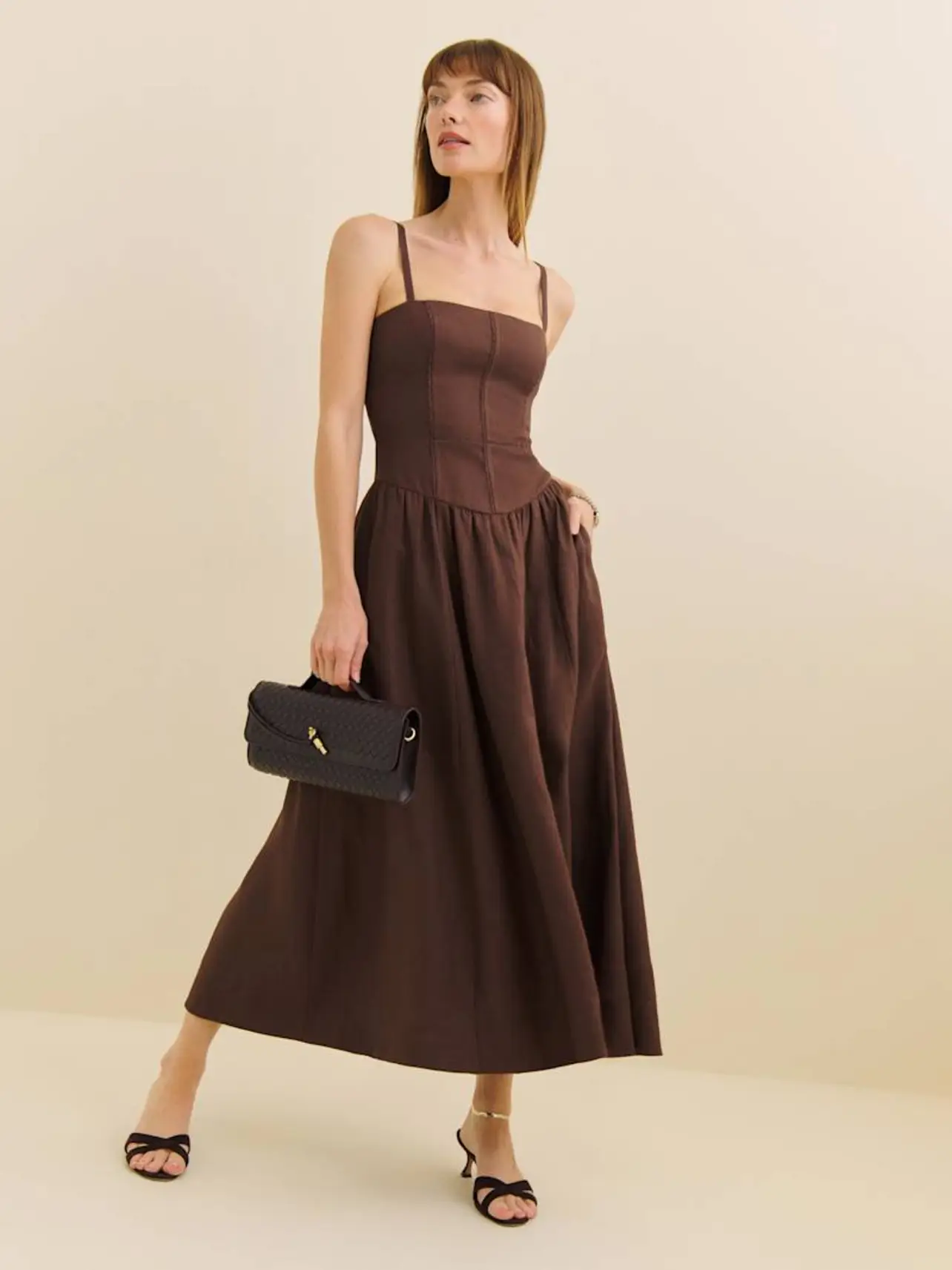 Rodeo Reformation - Petites Katarin Linen Dress Rodeo Reformation - Petites Katarin Linen Dress
