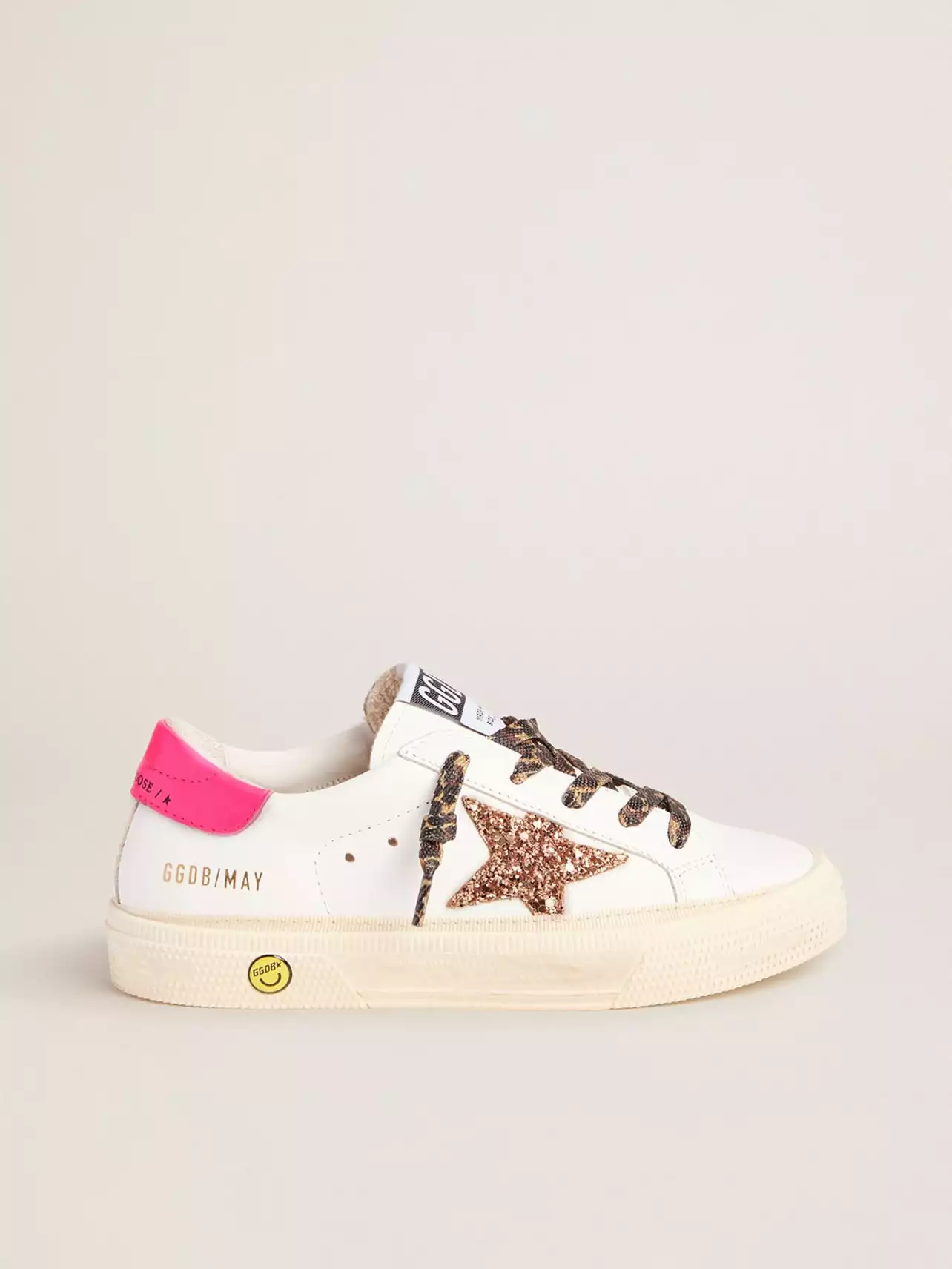 RoseMuse ロゼミューズ Glitter point sneakers Rodeo – Golden Goose - May sneakers with peach-pink glitter