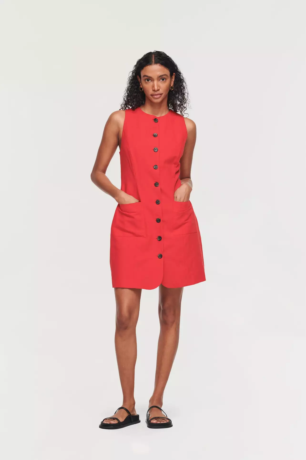 LEAH LINEN MINI DRESS LEAH LINEN MINI DRESS