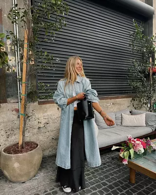 Rodeo – ZARA - Zara Light Blue TRF Denim Trench Coat NWT XS