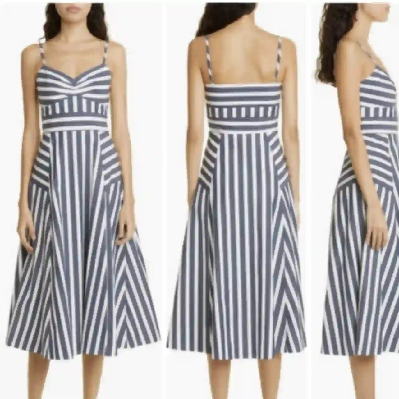 【VERONICA BEARD】ストライプ cotton-blend cloque maxi ドレス Veronica Beard Perrin Ruched Striped Cotton-blend Cloqué
