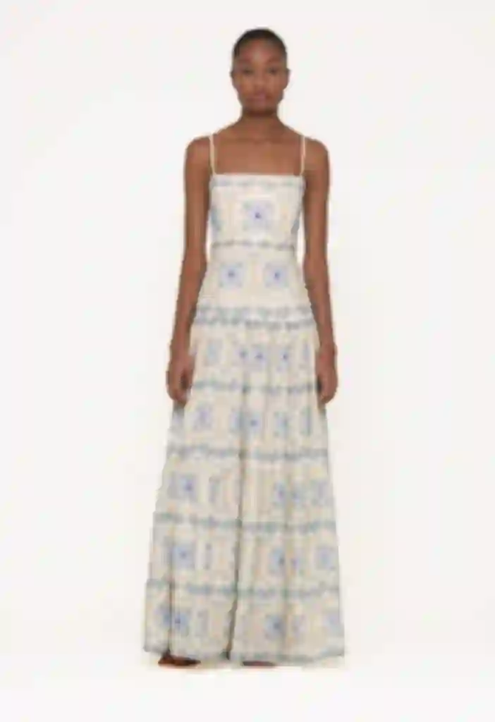 Agua by Agua Bendita - Lima Chivas Hand-Embroidered Linen Maxi Dress - Rodeo Agua by Agua Bendita - Lima Chivas Hand-Embroidered Linen Maxi Dress - Rodeo