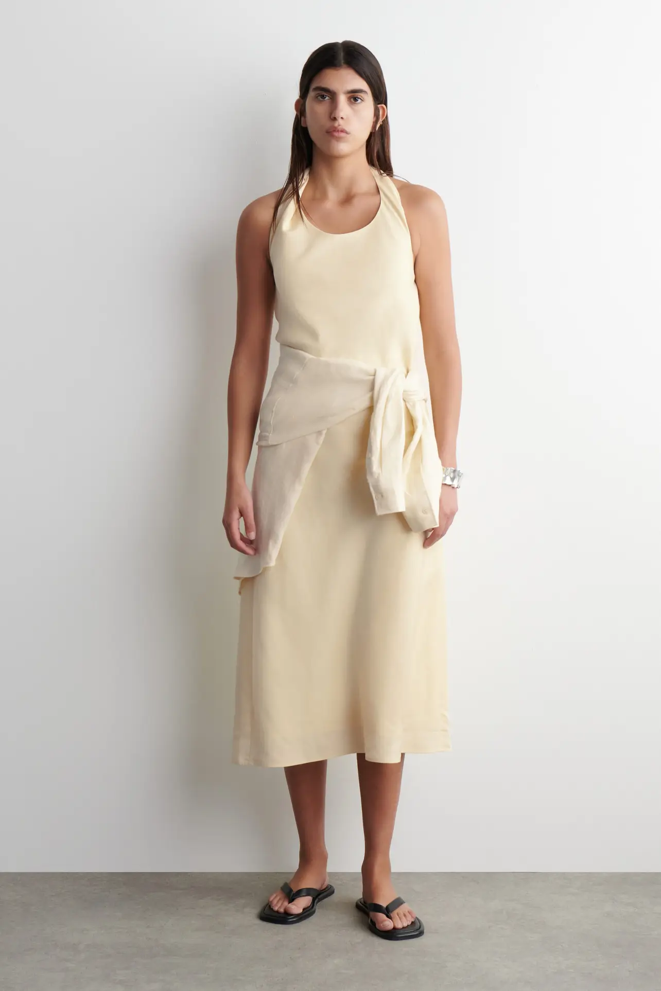 cos halter neck dress HALTERNECK A-LINE MAXI DRESS