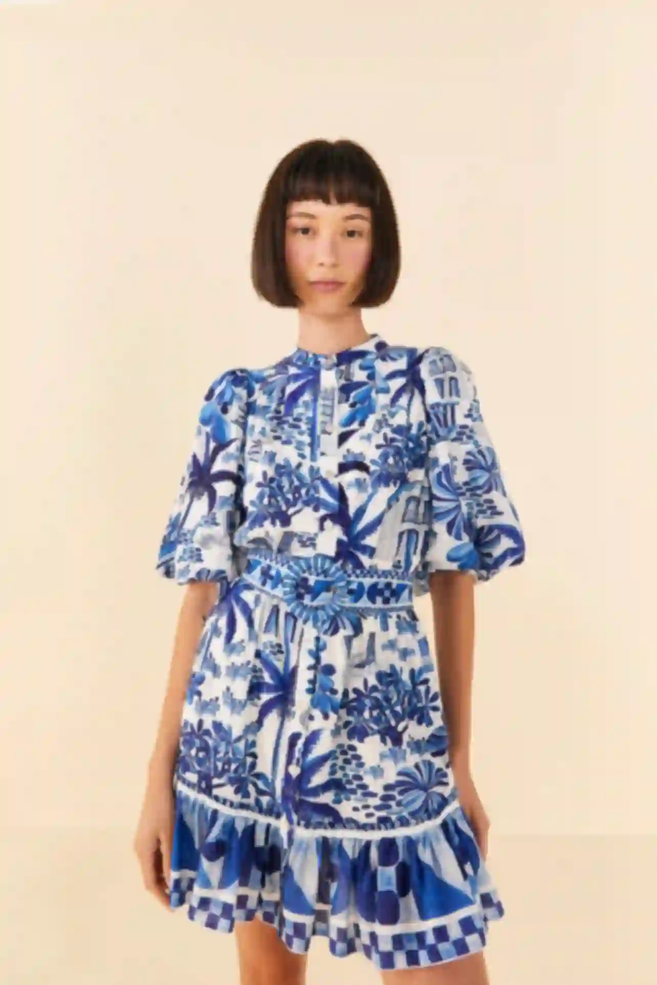 Rodeo  FARM RIO ACTIVE - Sweet Rio Puff Sleeve Mini Dress