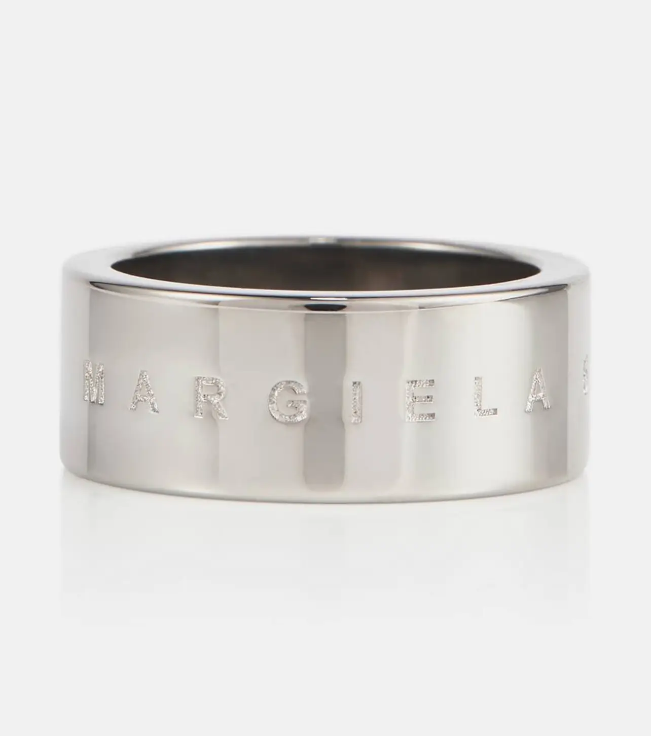 ギフトにも★関税込【MM6】MM6 Logo リング MM6 Maison Margiela ロゴ リング | シルバートーン | FARFETCH JP