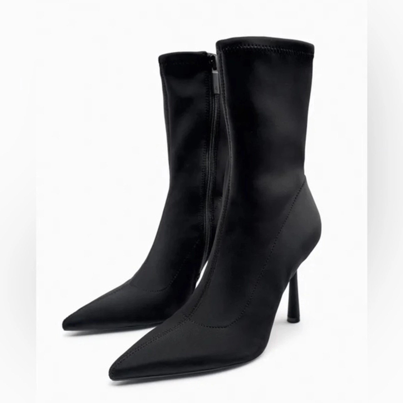 Rodeo – ZARA - New Zara Heeled Black Stretchy Nylon Pointed 