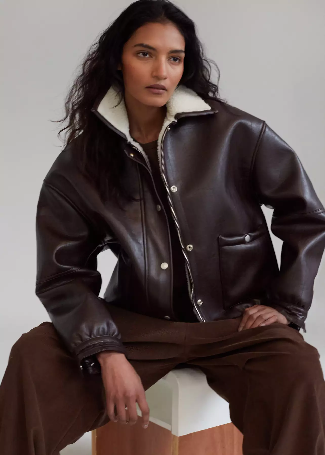 Rodeo – The Frankie Shop - Arin Faux Leather Jacket - Brown