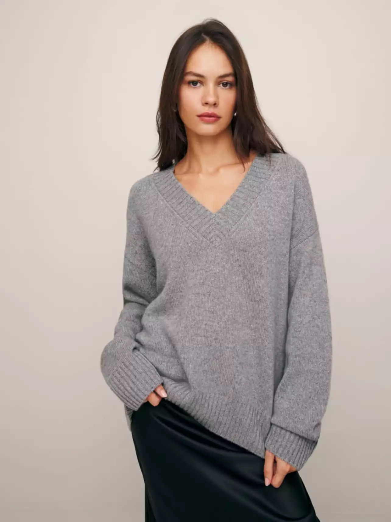 Rodeo – Reformation - Jadey Cashmere Oversized V-Neck Sweater