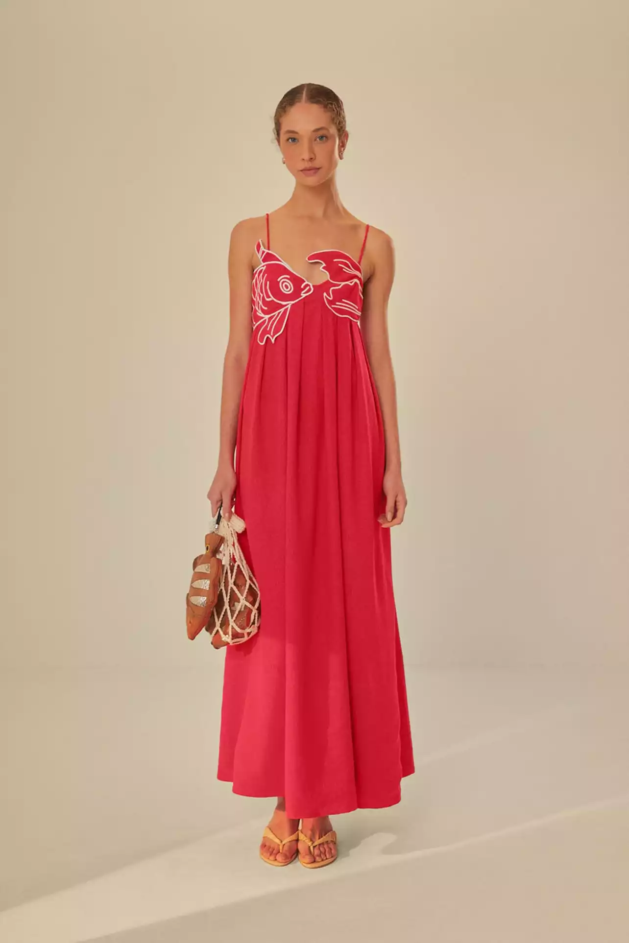 Rodeo  FARM RIO ACTIVE - Red Fish Top Maxi Dress