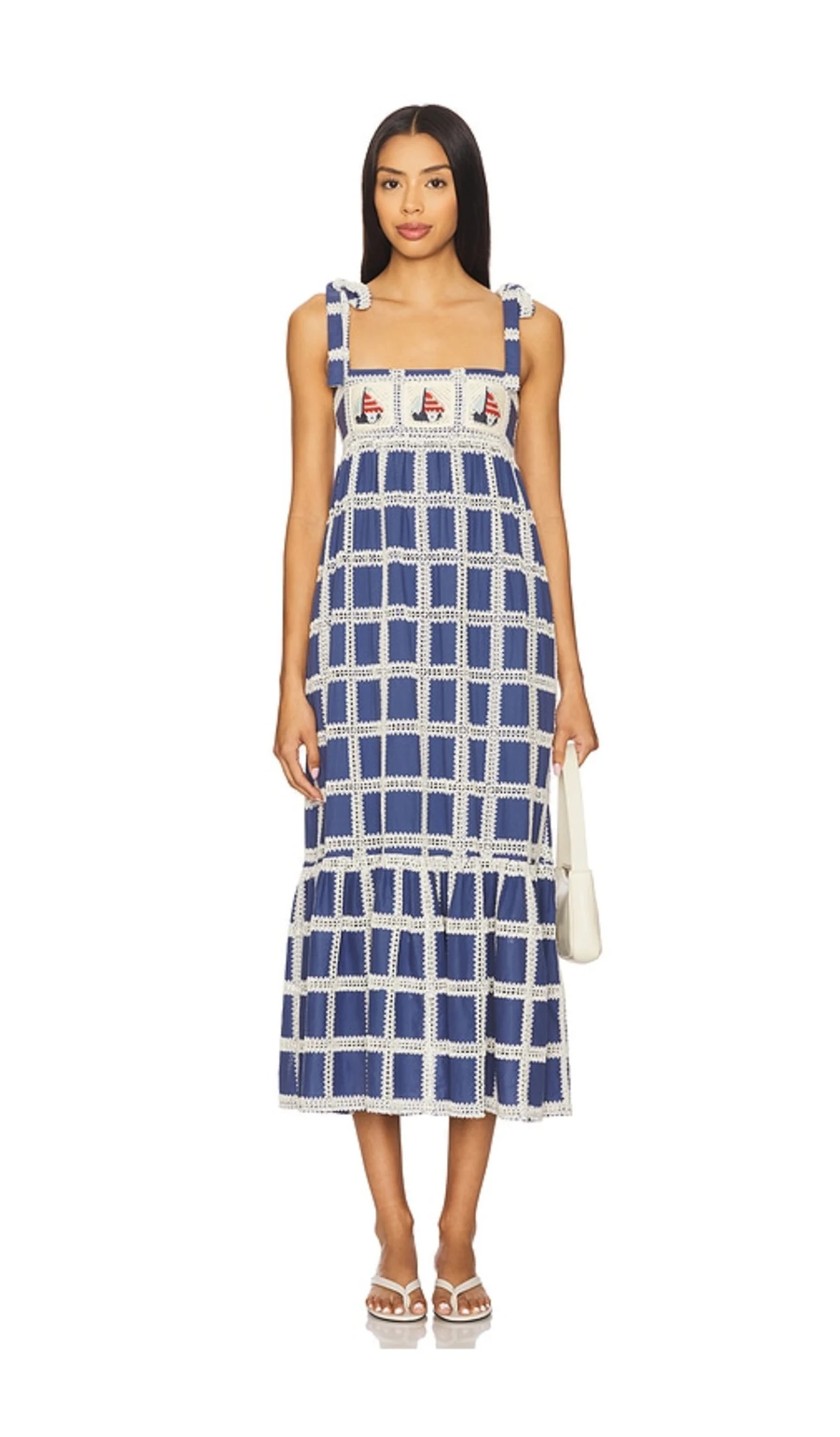 sachin and babi light blue dress 242C3026 Boat Neoprene Sleeveless Slim cocktail Dress