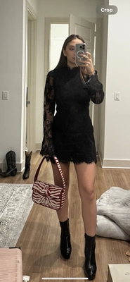 dress with mesh sleeves Sweetie Long Sleeve Shapewear Gown - Velvet Mesh Espresso