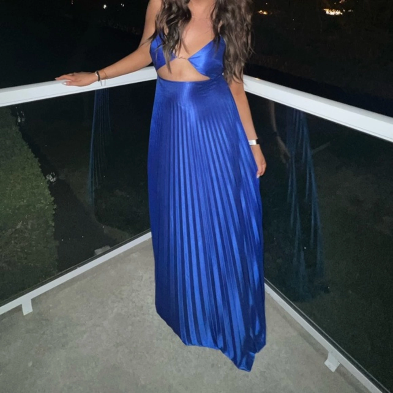meshki bridesmaid dress Esther Iridescent Satin Cowl Maxi Dress - Lemon Sorbet