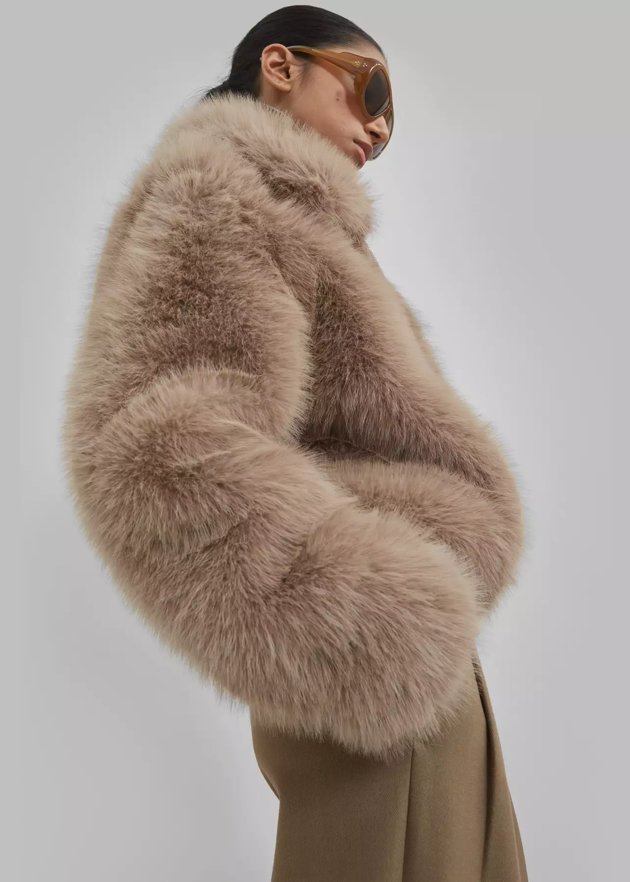 Rodeo – The Frankie Shop - Sabrina Faux Fur Jacket - Mocha