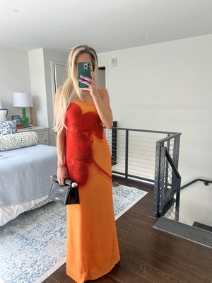 strapless open back dress A Line V Neck Backless Yellow Lace Prom Dress with Leg Slit GX5285 –  cathyprom main image 1