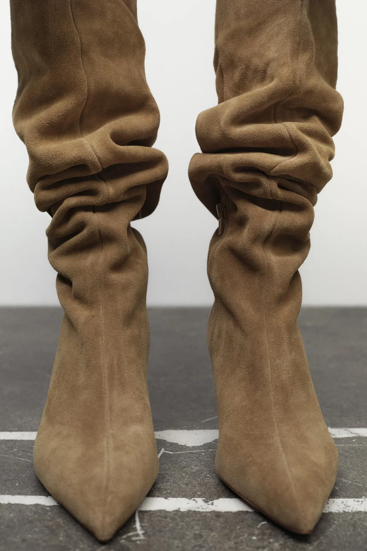 ZARA SUEDE BOOTS SUEDE KITTEN HEEL BOOT - Brown | ZARA United States main image 3
