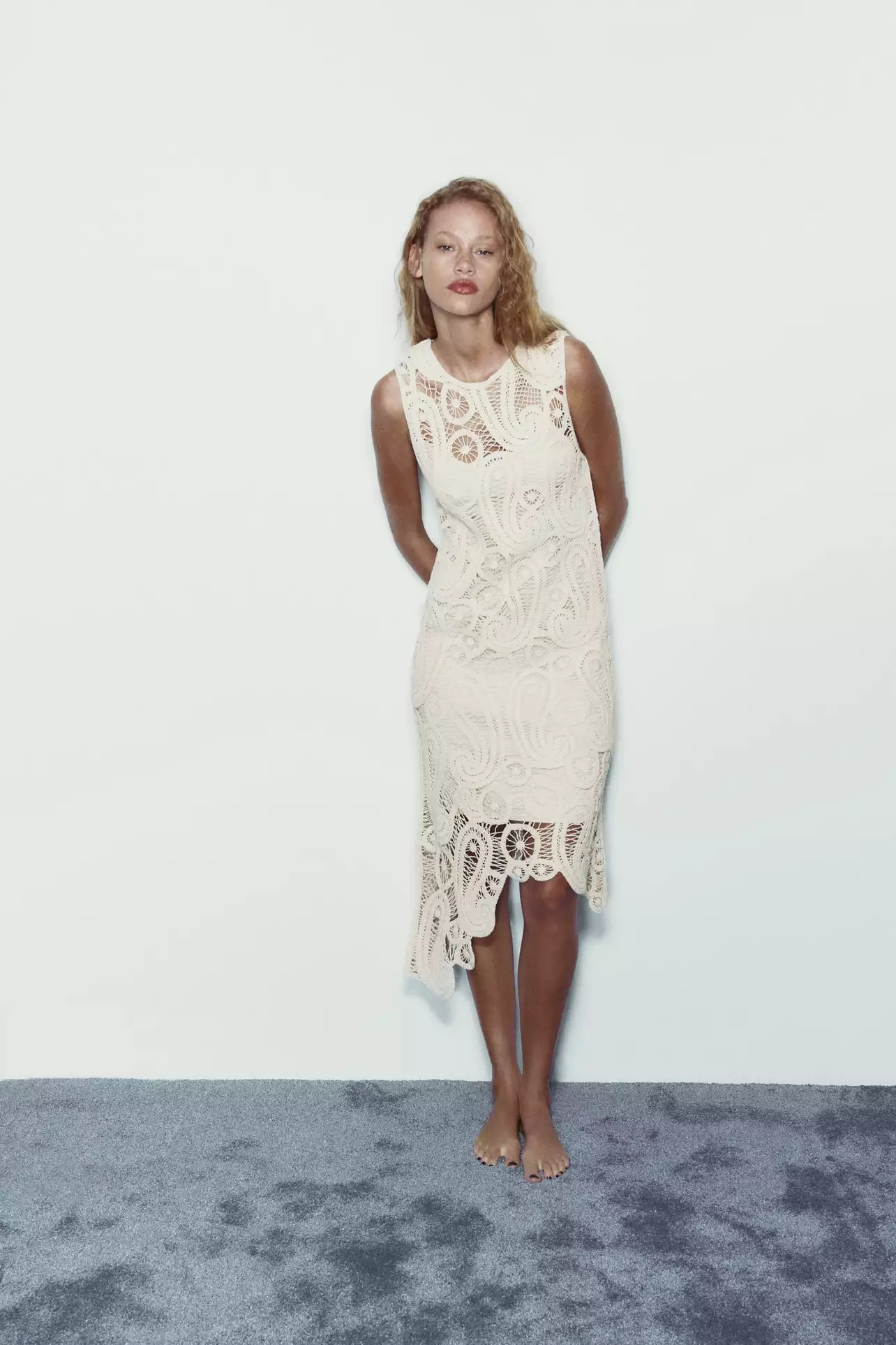 white christmas dresses Brown Hand Crochet Dress – Alejandra Alonso Rojas main image 0