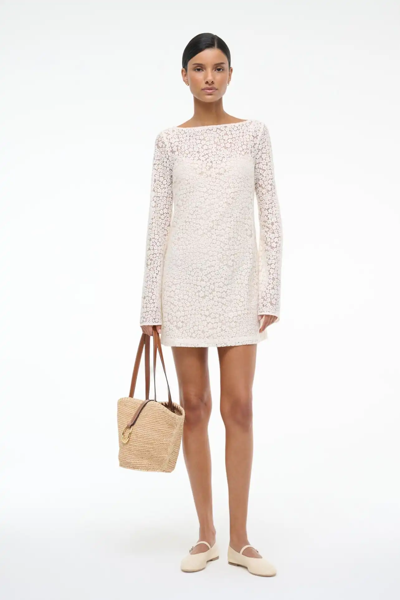 Rodeo  STAUD SUMMER 2025 - MAYA DRESS | TINY BLOOM IVORY