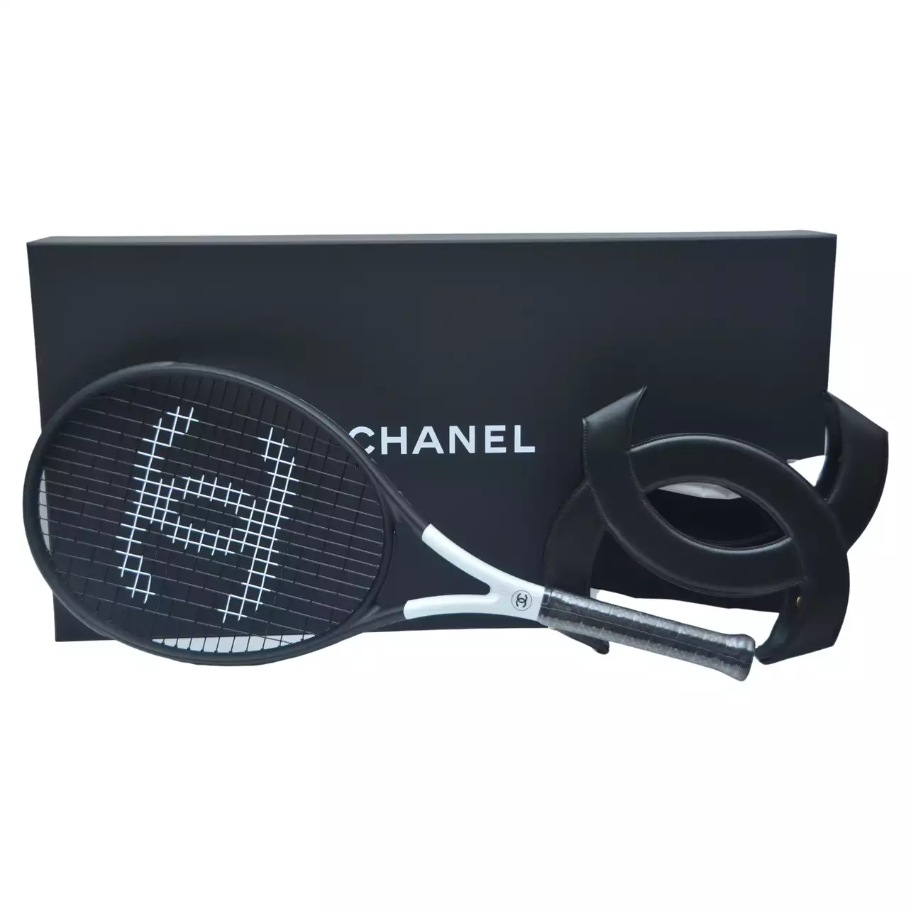 CHANEL テニスラケット Rodeo – Chanel - Chanel Black Tennis Racket With Leather X Chain